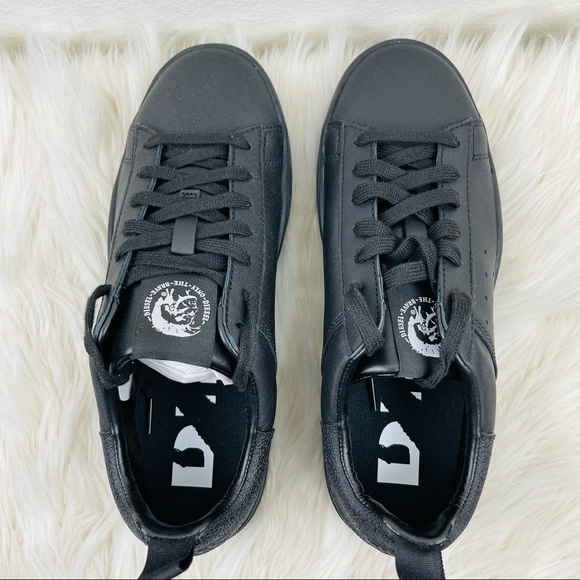 Men’s Diesel S Clever Low Black Leather Shoes 8.5 - Picture 6 of 14